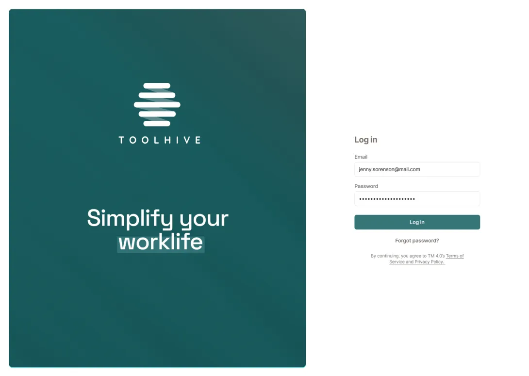 Easy sign-up