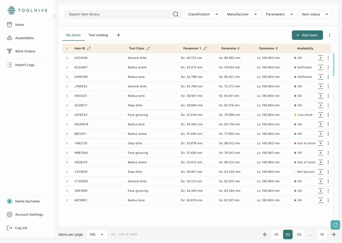 Cloud-based tool management
